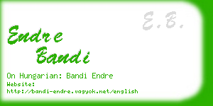 endre bandi business card